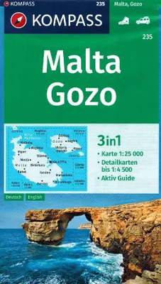Produktbild von KOMPASS Wanderkarte 235 Malta, Gozo 1:25.000