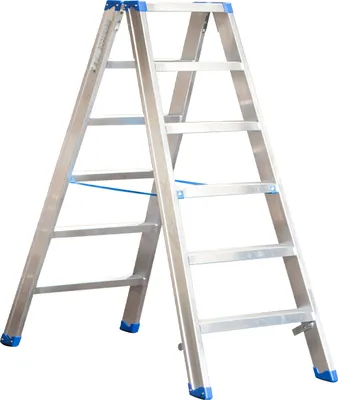 Produktbild von Alu-Stufen Stehleiter Mod. SL - Stufenanzahl: 6, Länge: 1,43 m