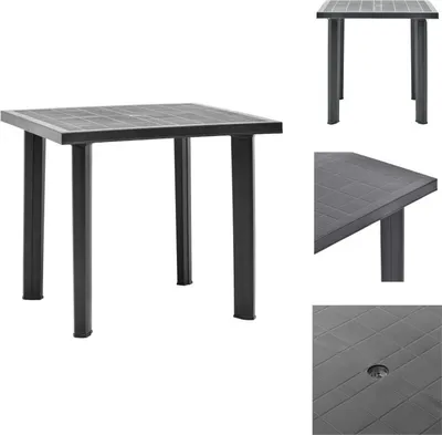 Obrázek produktu pro vidaXL Zahradní stůl antracit 80 x 75 x 72 cm plast - Zahradní stoly
