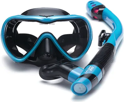Produktbild von Auslaufsicheres Schnorchel-Set Antibeschlag-Schwimmschnorchelbrille Brille mit leichtem Atemtrockenschnorchelrohr zum Schnorcheln Schwimmen Tauchen