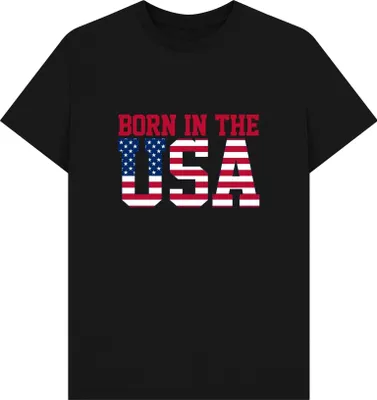 Produktbild von Apoh - "Born In The USA" T-Shirt für Herren/Damen Uni PN1695 (S) (Schwarz)