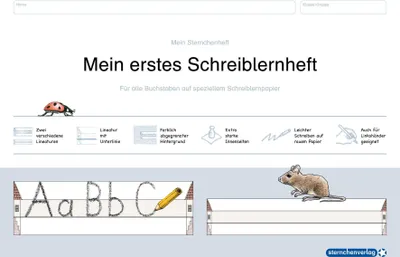 Produktbild von Mein erstes Schreiblernheft. Für alle Buchstaben auf speziellem Schreiblernpapier