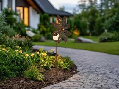 Produktbild von GLOBO 36576 Solarleuchte Metall rostfarben, LED