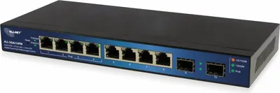 Obrázok produktu pre ALLNET ALL-SG8210PM Sieťový prepínač spravovaný L2+ Gigabit Ethernet (10/100/1000) Black Napájanie cez Ethernet (PoE)
