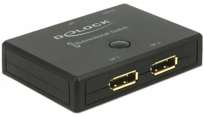 Produktbild von Switch Displayport 2 - 1 bidirektional 4k 60 Hz Delock