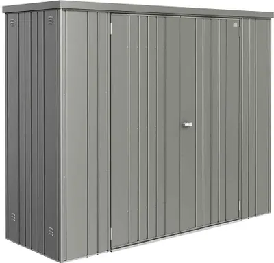 Produktbild von Biohort Equipment Locker, Metallschuppen, Doppel, Flachdach, Quarzmetallic grau, Stahl, Quarzmetallic grau