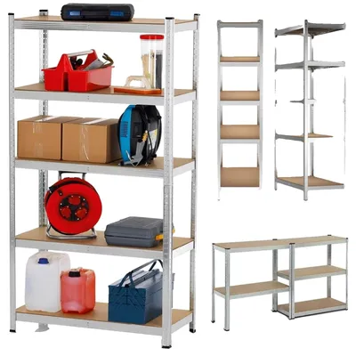 Obrázek produktu pro Robustní regálová jednotka, nosnost 875 kg, 5 polic, rozměry 180x90x40 cm
