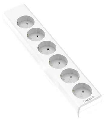 Immagine prodotto di Ciabatta multipresa a 6 prese, senza interruttore, senza cavo, colore bianco
