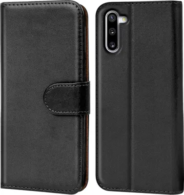 Produktbild von Conie Klapp Tasche für Samsung Galaxy Note 10 Kartenfach Rundumschutz Hülle in Schwarz