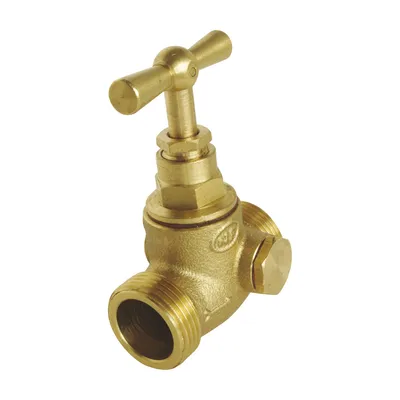 Produktbild von SOMATHERM FOR YOU – Absperrventil mit Entlüftung zum Einschrauben – Zuverlässig und robust – 3/8" – Gehäuse aus rohem Messing – ACS