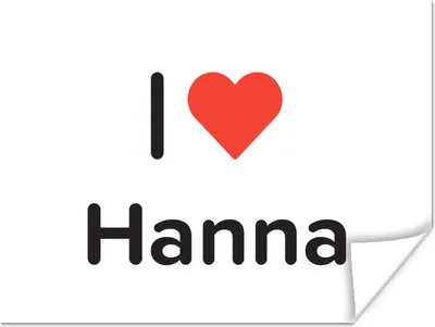 Produktbild von MuchoWow® Poster Ich liebe - Hanna - Mädchen 120x90 cm - Wandbild