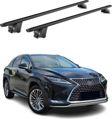 Produktbild von Dachträger Grundtäger für Lexus RX 2016-2022 100kg Aluminium Schwarz 2 tlg ABE