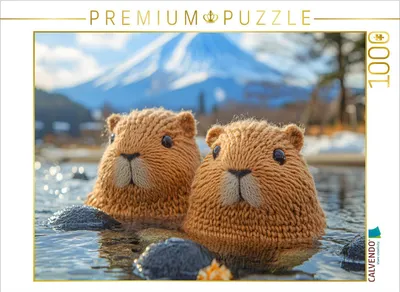 Produktbild von CALVENDO Puzzle Capybaras | 1000 Teile Lege-Größe 64x48cm Foto-Puzzle für glückliche Stunden