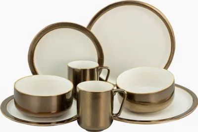 Produktbild von CreaTable, 23590, Modern Industrial Weiss, Kombiservice 8-tlg, Steinzeug