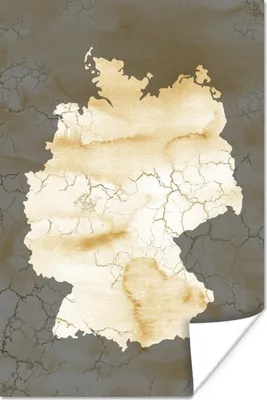 Produktbild von MuchoWow® Poster Karte von Europa - Deutschland - Marmor 40x60 cm - Plakate für die Wand - Poster Babyzimmer