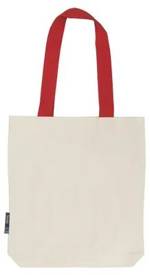 Produktbild von Neutral - Tragetasche, Twill LT3145 (Einheitsgröße) (Natur/Rot)