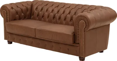 Produktbild von Max Winzer Sofa 3-Sitzer Norwin - Echtleder (Antikoptik) cognac - Maße: 200 x 98 x 74 cm