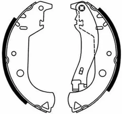 Produktbild von ABE Bremsbackensatz Trommelbremse Hinten für FIAT Doblo Cargo (223) C0F020ABE