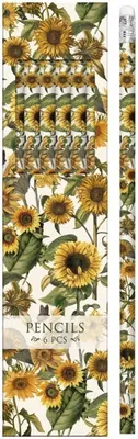 Productafbeelding van Verpakking met stiften, motief: zonnebloemen