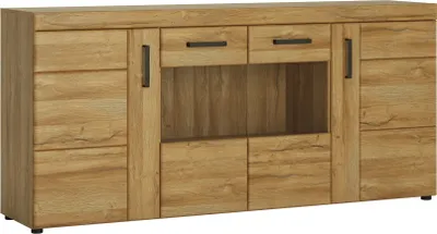 Produktbild von Sideboard >CORTINA< in Grandson Eiche Nachbildung - 185,1x86x40,9 (BxHxT)