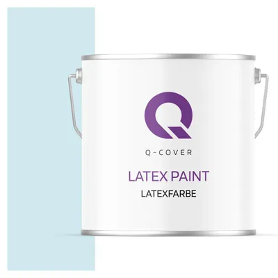 Produktbild von Latexfarbe  5 L Weiß-blau Innenfarbe Wandfarbe Deckenfarbe Klasse 3 Mattfarbe Scheuerfest Hohe Deckkraft