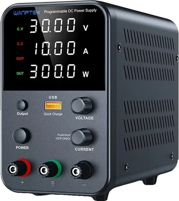 Produktbild von Einstellbares DC-Netzteil, Ausgangsspannung 032V, Ausgangsstrom 010A, Schwarz WPS3010H, 220V