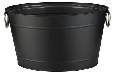 Produktbild von APS 36101 Getränkewanne TIN, Metall verzinkt, mit Kunststoffeinsatz (PVC), 11 Liter, 40 x 28 cm, Höhe 22 cm, schwarz