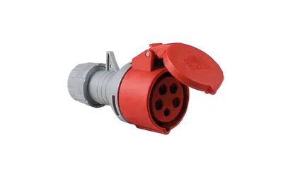 Produktbild von as-Schwabe CEE-Stecker ohne Kabel max. 6mm² 400V 32A 5-polig Klappdeckel IP44