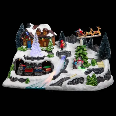 Produktbild von Weihnachtskrippe Weihnachtsdorf, mit LED-Hintergrundbeleuchtung