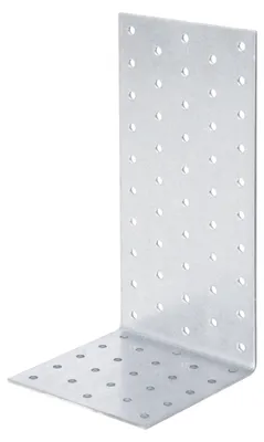 Lochplattenwinkel, Stahl verzinkt, 100x200x100 mm, 2,5 mm, 10 St.