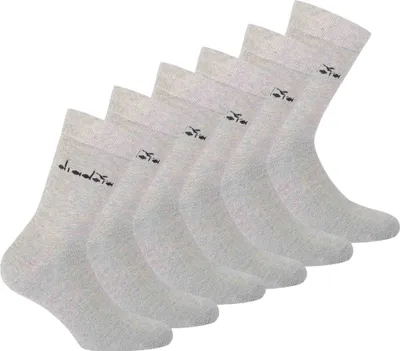 Produktbild von Diadora Uni Socken, 6er Pack - Sportsocken, Baumwolle, Logo, einfarbig Hellgrau 35-38