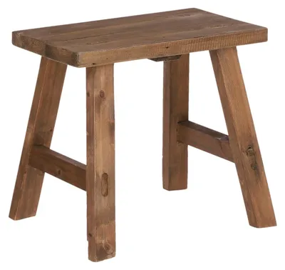 Obrázok produktu pre Mica Decorations Odvážna drevená stolička - D38 x Š29 x V34 cm - recyklované drevo - hnedá