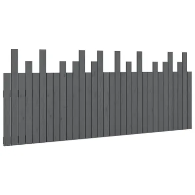 Produktbild von Wand-Kopfteil Grau 204x3x80 cm Massivholz Kiefer