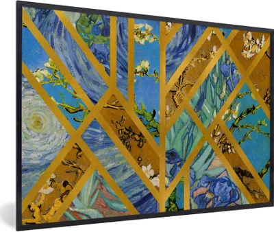 Produktbild von MuchoWow® Gerahmtes Poster Kunst - Van Gogh - Alte Meister 30x20 cm - Poster mit Schwarzem Bilderrahmen Wandposter Rahmen Foto Bilder - Kunstdruck - Bild-Poster