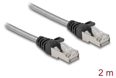Produktbild von Delock RJ45 Kabel Cat.6A U/FTP mit Metallmantel 2 m