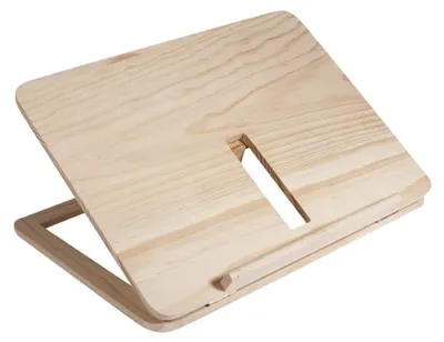 Immagine prodotto di Leggio per libri - Supporto per tablet - Legno - Regolabile - 28 x 21 cm - Marrone