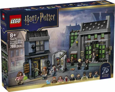 Produktbild von LEGO Harry Potter Zaubererläden in der Winkelgasse Spielzeug - Miniatur Modellbau mit 8 Minifiguren & sammelbarem Patronus - Kinderzimmer Deko - Geschenk für Mädchen, Jungen & Fans ab 8 Jahren - 76471