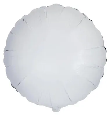Image de Ballon en aluminium, forme ronde, blanc, 45 cm - Flexmetal