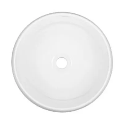 Zdjęcie produktu dla Umywalka okrągła nablatowa KERRA KR-802, ceramiczna, biała, 40x40 cm