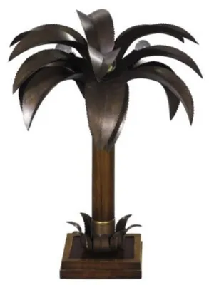 Produktbild von Casa Padrino Luxus Tischleuchte / Tischlampe Palme Braun 60 x 60 x H. 78 cm - Luxus Qualität
