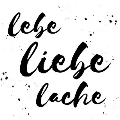 Produktbild von Servietten Papier 33x33cm mit Spruch Motiv 20 Stück Weiß / Schwarz