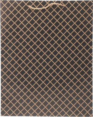 Produktbild von Geschenktüte, 42x33cm, schwarz mit Würfelmotiv