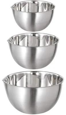 Produktbild von 3-teiliges Rührschüssel Set Edelstahl mit Ausgießer