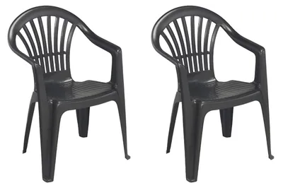 Produktbild von 2 Stück Stapelstuhl Bistrostuhl Gartenstuhl MONA Kunststoff