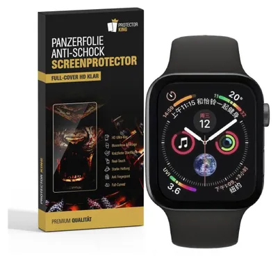 Produktbild von 1x Panzerfolie für Apple Watch Apple Watch 1/ 2/ 3 42mm FULL CURVED Displayschutz Schutzfolie HD KLAR ANTI-SHOCK/ ANTI-KRATZ/ ANTI-BRUCH/ ANTI-SCHMUTZ