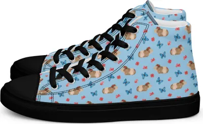 Produktbild von Mr. & Mrs. Panda Damen Sneaker Black Edition Meerschweinchen Weisheit Größe 44 - Blau - Geschenk, Spruch, Schwarze, Turnschuhe Schwarz, Sneakers, Wunder, Lustige Sprüche