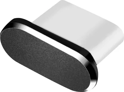 Produktbild von Avizar, USB-C Staubschutzkappe Silikon universell flexibel, Weiß / Schwarz