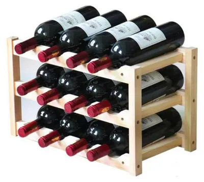 Image de Solidchoice - Rangement à vin en bois, idéal pour le stockage des bouteilles et la décoration