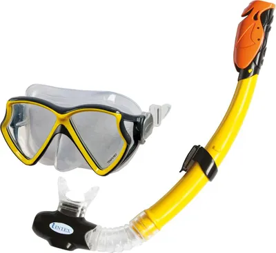 Obrázek produktu pro Intex 55960, Dětský, Půlobličejová maska, Šnorchlování, Silikon, Černá, Žlutá, 8 rok/roky