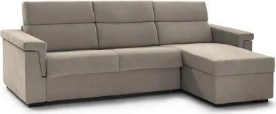Produktbild von Esca - Schlafsofa mit Ottomane, 285x160 cm Taupe, Abnehmbar Italy